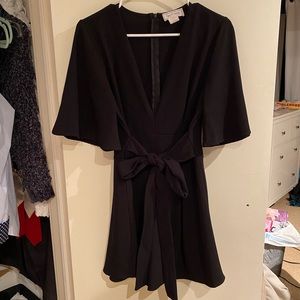 Black romper with tie